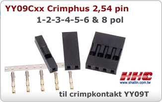 1-8 polet hus YY09Cxx crimphus 2,54 pin
