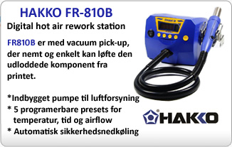 Hakko FR-810B digital hot air rgodt tilbud på 97101188ework station. Ring og få et 