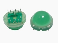 DLC/6GD 20mm 2x6 pins grøn LED 80mcd