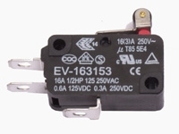MICRO SWITCH KORT/ARM/RULLE 250V/16A AC