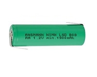 NiMH AA batteri 1,2V med loddeflige