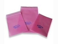 Antistatisk lynlåspose lyserød 10x15cm