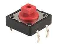 DTS-24R TACT SWITCH 12x12 7.3mm RED
