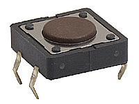 DTS-21N TACT SWITCH 12x12 4.3mm BROWN