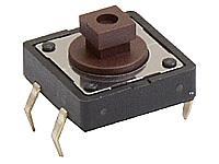 DTS-24N TACT SWITCH 12x12 7.3mm BROWN